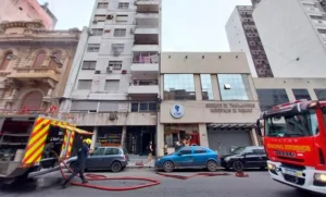 Incendio en un edificio de zona centro.