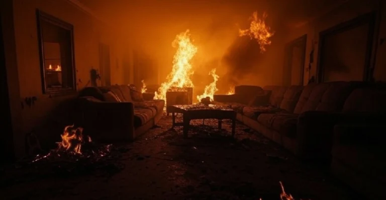 Casa se incendia en Barrio Urquiza tras la explosión de una moto.