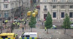 Hinchas del Liverpool atropellados durante los festejos.