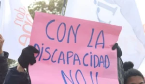 Marcha por mejoras en el sector de la discapacidad.