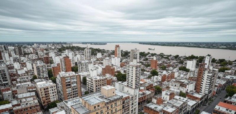 El frío llegó para quedarse en Rosario.