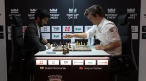 El enojo de Magnus Carlsen al perder una partida de ajedrez.