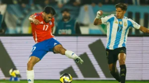 Argentina derrotó a Chile por 1-0 en Santiago.