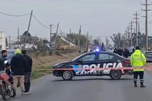 Ciclista muerto en Puerto General San Martín.