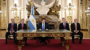 Javier Milei habló este viernes en Cadena Nacional.