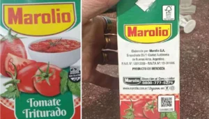 Anmat advierte por tomates triturados Marolio en mal estado.