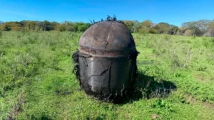 El fragmento de chatarra espacial de Chaco es parte de un cohete.