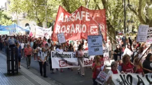Docentes de Amsafé se movilizan este miércoles.