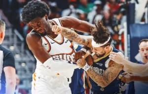 Piñas entre jugadores de los New Orleans Pelicans y Phoenix Suns