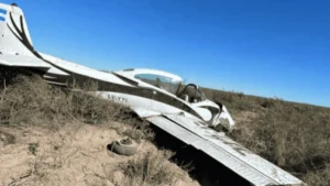 Avioneta que iba a Arroyo Seco cayó cerca de Las Grutas