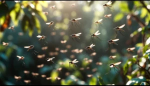 Importante invasión de mosquitos en Colonia Mascías