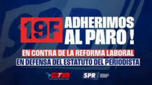 Movilización de trabajadores de prensa en Rosario contra la reforma laboral