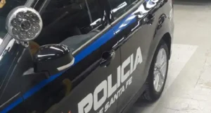 Patrullero y operativo policial en la región