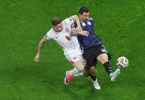 Selección Argentina ante Inglaterra en el mundial