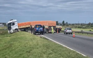 Autopista a Buenos Aires: Intentó cambiar el sentido de circulación y provocó un choque de camiones