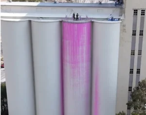 Cancelan la pintura rosa en los Silos y se realizará un nuevo mural