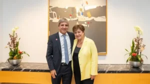 Luis Caputo se reunió con Kristalina Georgieva y establecieron metas para Argentina