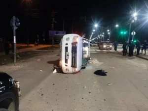 Patrullero tras la detención de una banda en Funes