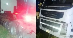 choque camión y tren