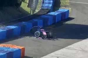Colapinto sufrió un accidente durante una prueba en Hungría