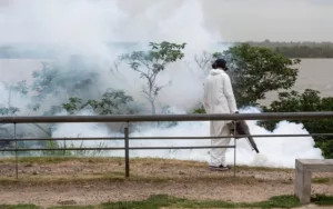 Continúan los operativos de fumigación en espacios verdes