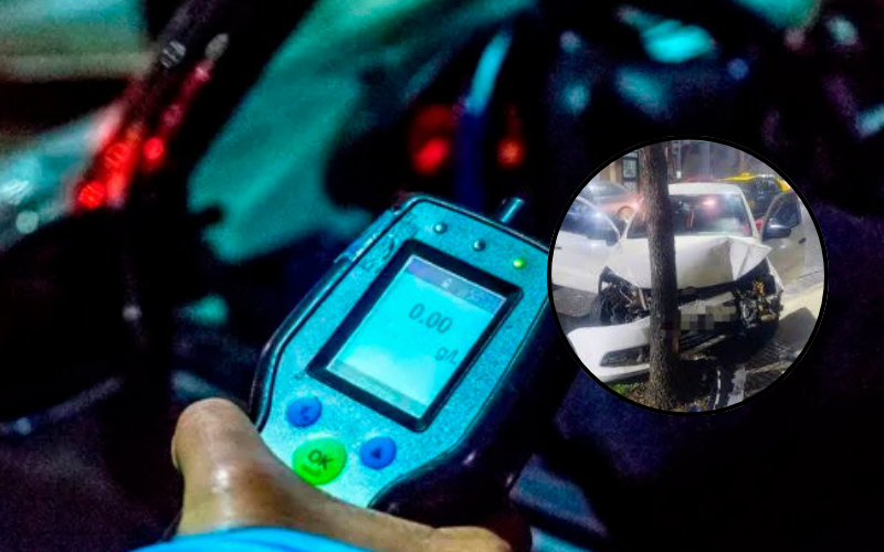 Control de alcoholemia en Rosario fuga, choque y 58 remisiones