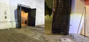 Patrullero en un operativo policial en Rosario