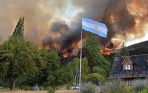 Evalúan las zonas dañadas por el incendio en el Parque Los Alerces