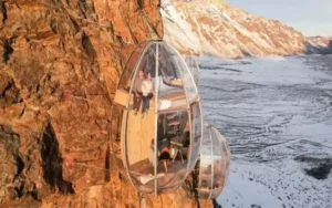 El hotel más alto del mundo está en plena montaña patagónica