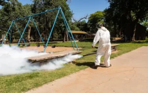 El municipio continúa con los operativos de fumigación en espacios verdes