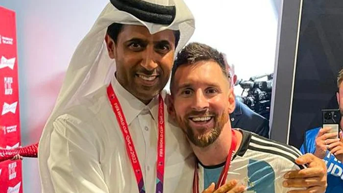 Nasser Al-Khelaïfi habló luego de las declaraciones del rosarino de la semana pasada cuando dijo que el club francés no lo reconoció como campeón del mundo.