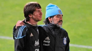 Messi homenajeó a Diego Maradona en sus redes sociales.