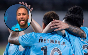 Neymar discute con hinchas en un partido de Copa de Brasil