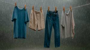 Este truco permite lavar y secar la ropa aun con lluvia.