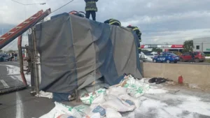 choque y rescate en Circunvalación