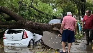 Fuerte viento y tormenta en Casilda