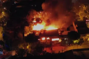 incendio en Cañada de Gómez