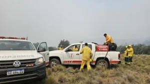 Brigadistas santafesinos en la Patagonia