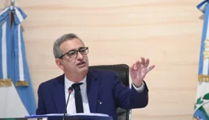 Pablo Javkin durante una conferencia de prensa