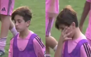 La angustia de Thiago Messi tras quedar eliminado de la Newell's Cup