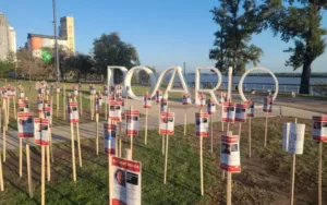 La ciudad reclama por los argentinos secuestrados por Hamás