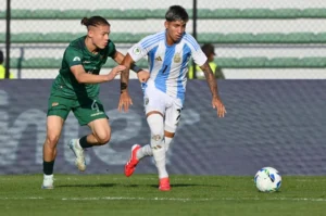 La sub 20 de Argentina venció a Bolivia 1-0.
