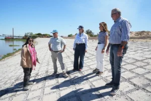 La vicegobernadora destacó la importancia de las obras hídricas provinciales.