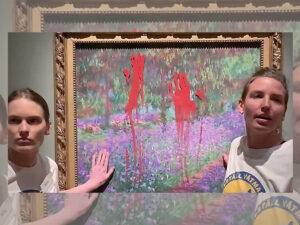 Activistas vandalizaron un cuadro de Monet