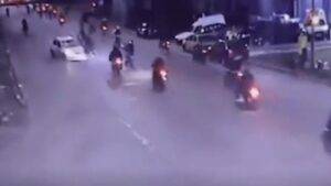 Mar del Plata: choque entre auto y caravana de motos deja un muerto.