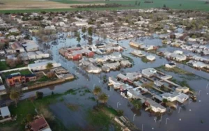 María Teresa sufrió graves inundaciones tras el temporal de Santa Rosa.