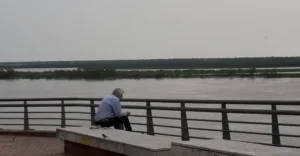 Panorámica del centro de Rosario en un día nublado