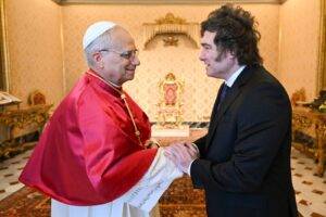 Milei celebró la visita del papa León XIV a la Argentina