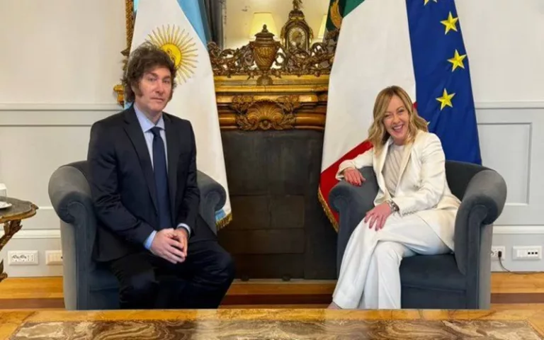 Milei cerró su agenda internacional tras la reunión con Meloni en Roma