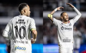Neymar volvió a ponerse la camiseta del Santos